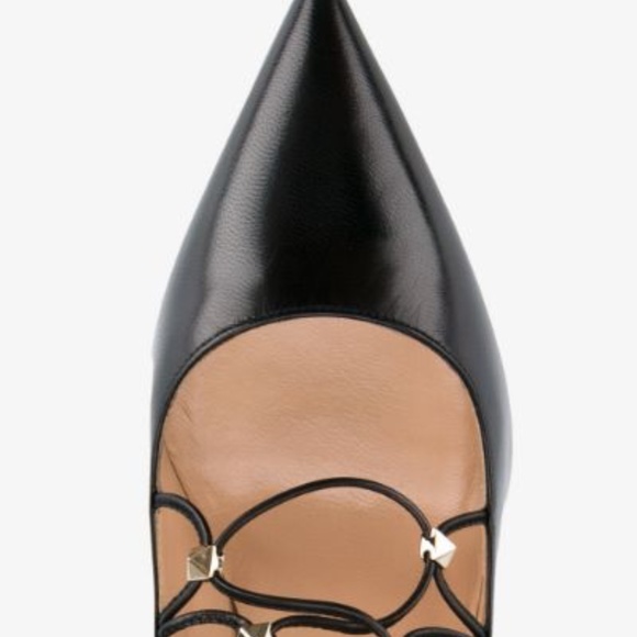 Valentino - Black Lace up Pumps - Picture 5 of 16